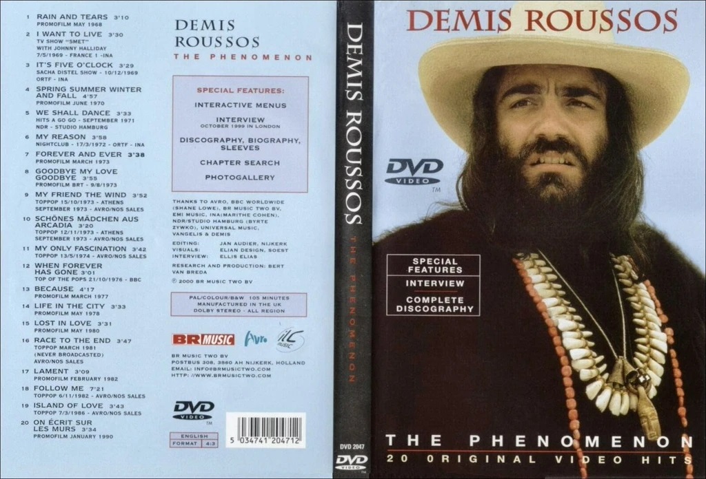 Demis Roussos The Phenomenon Video Hits : Front